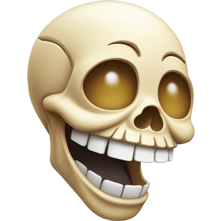 Skull laughing crying emoji