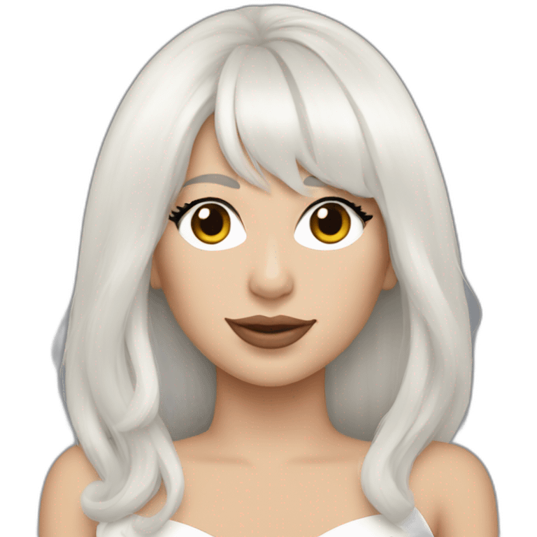 lady gaga singer white hair emoji