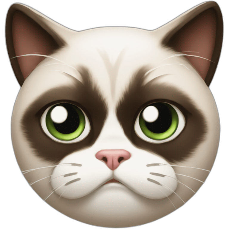 a grumpy cat emoji