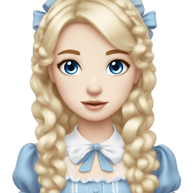 sweet lolita blond hair blue eyes white skin emoji