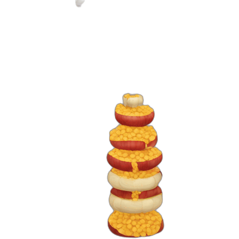 catalan human tower done by onions emoji