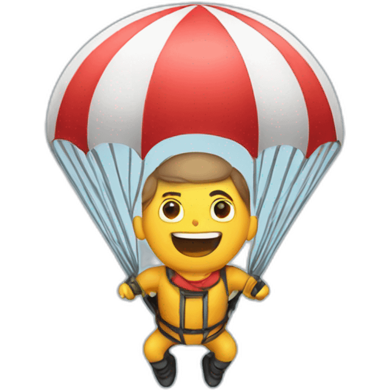 man on parachute emoji