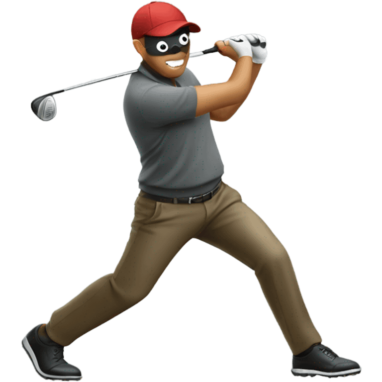 Golfer burglar emoji