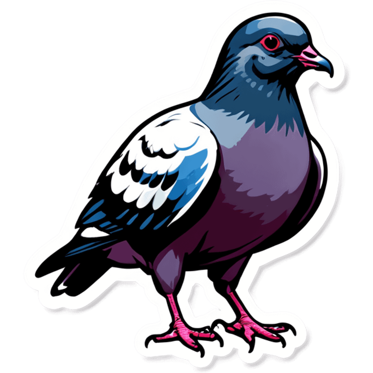 Evil pigeon emoji