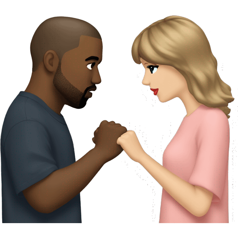 kanye west holding hands with taylor swift emoji