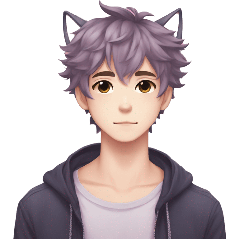 Cute Edgy Attractive Gorgeous Kawaii Pastel Anime Catboy emoji