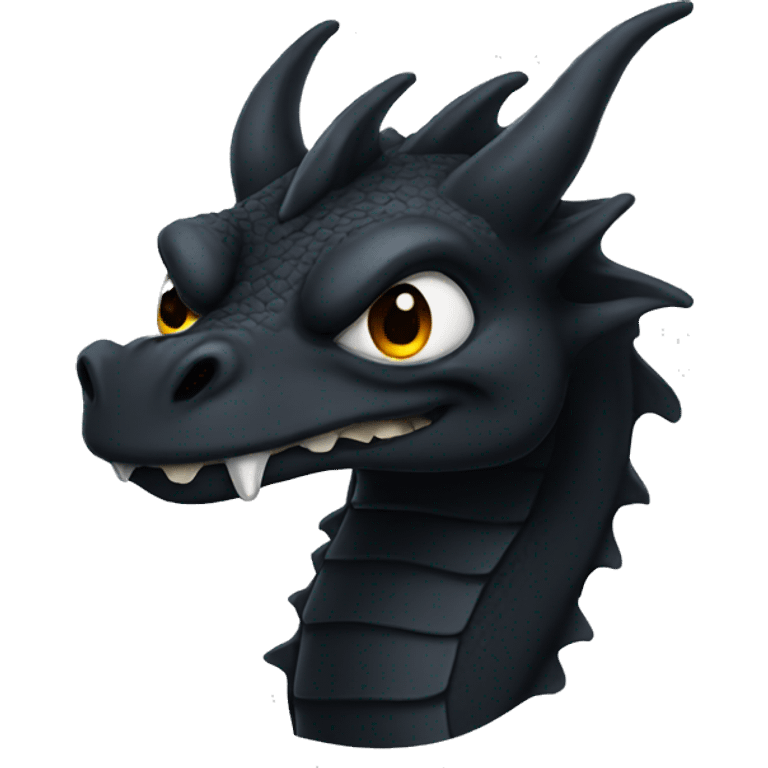 black dragon crying emoji