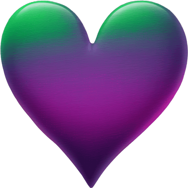 Green purple magenta ombré heart  emoji