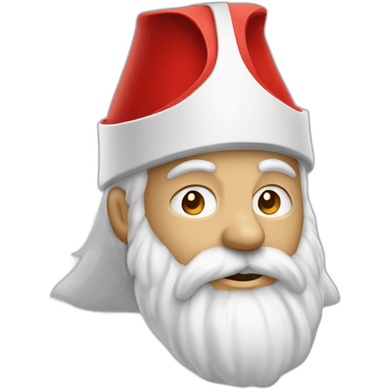 White Sinterklaas large red miter emoji