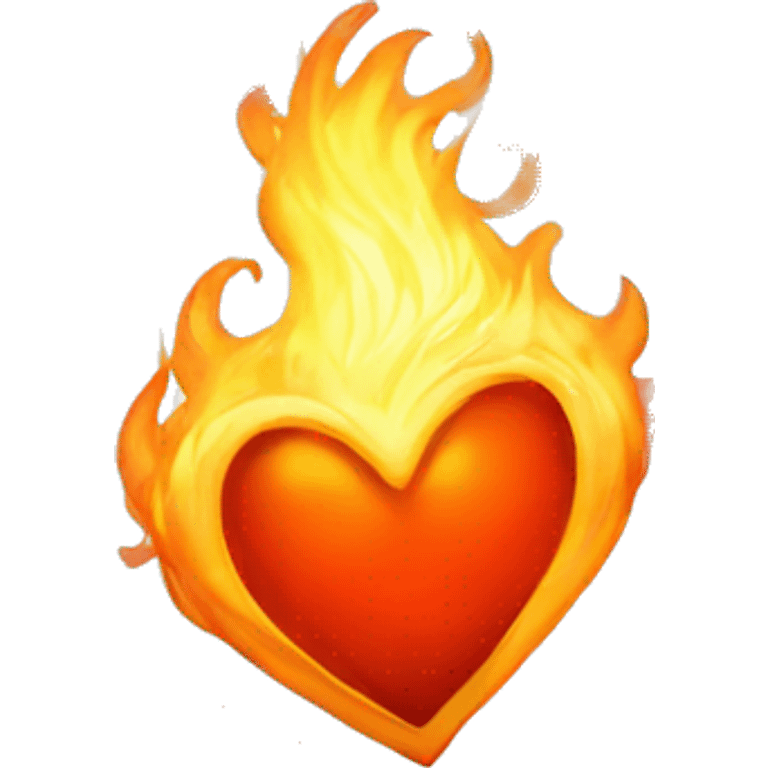 Corazon con fuego emoji