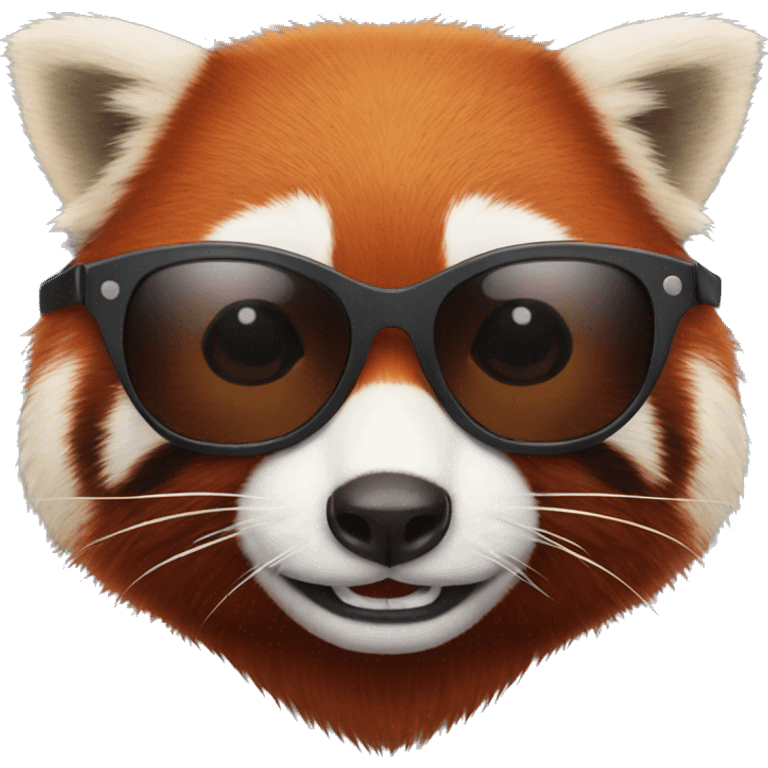 Red panda with sunglasses  emoji