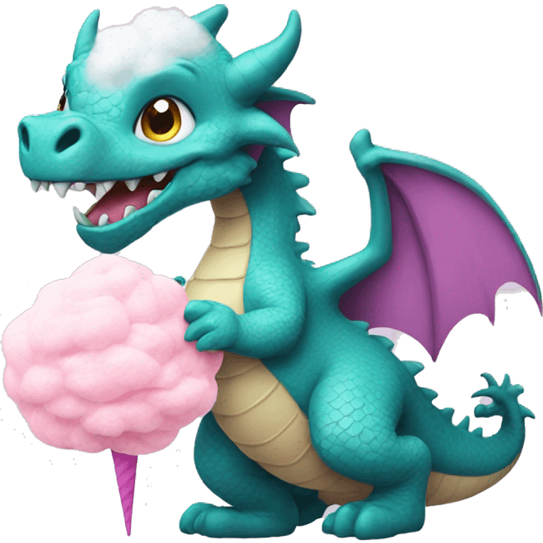 Dragon with cotton candy  emoji