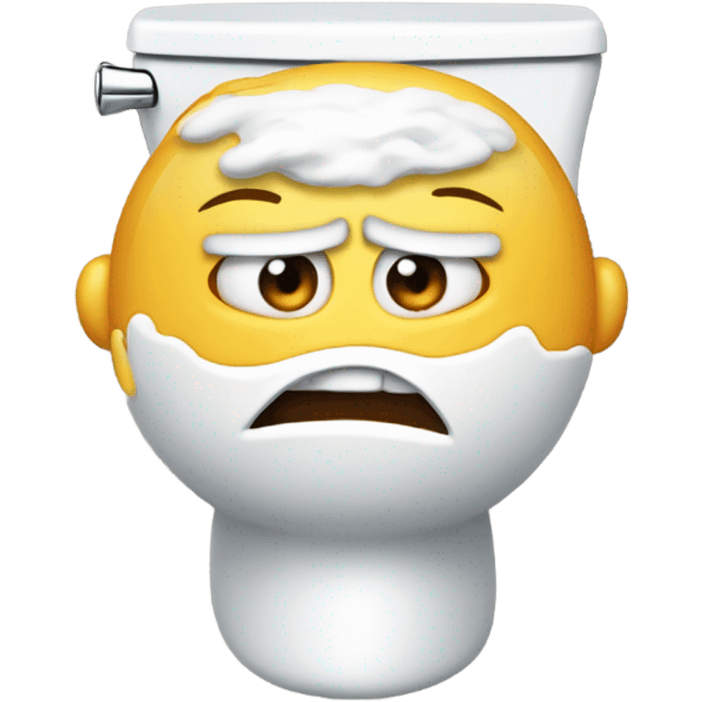 Angry head on toilet emoji