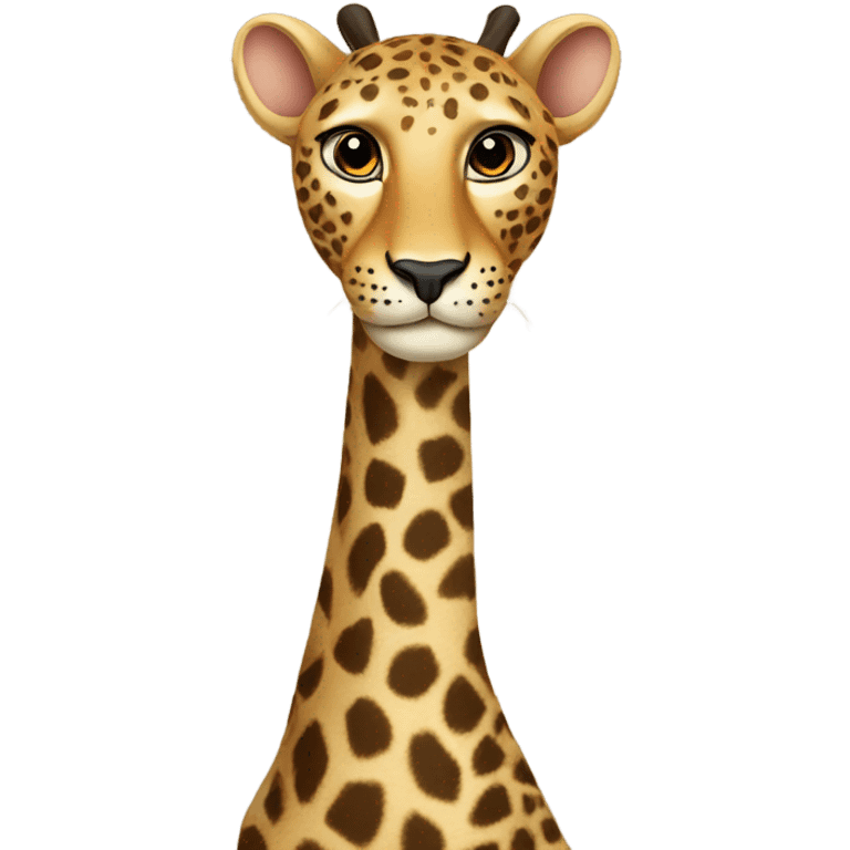 Leopard with giraffe neck  emoji