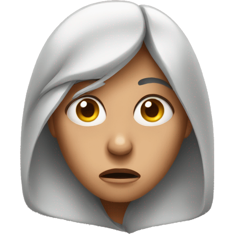 scared woman emoji