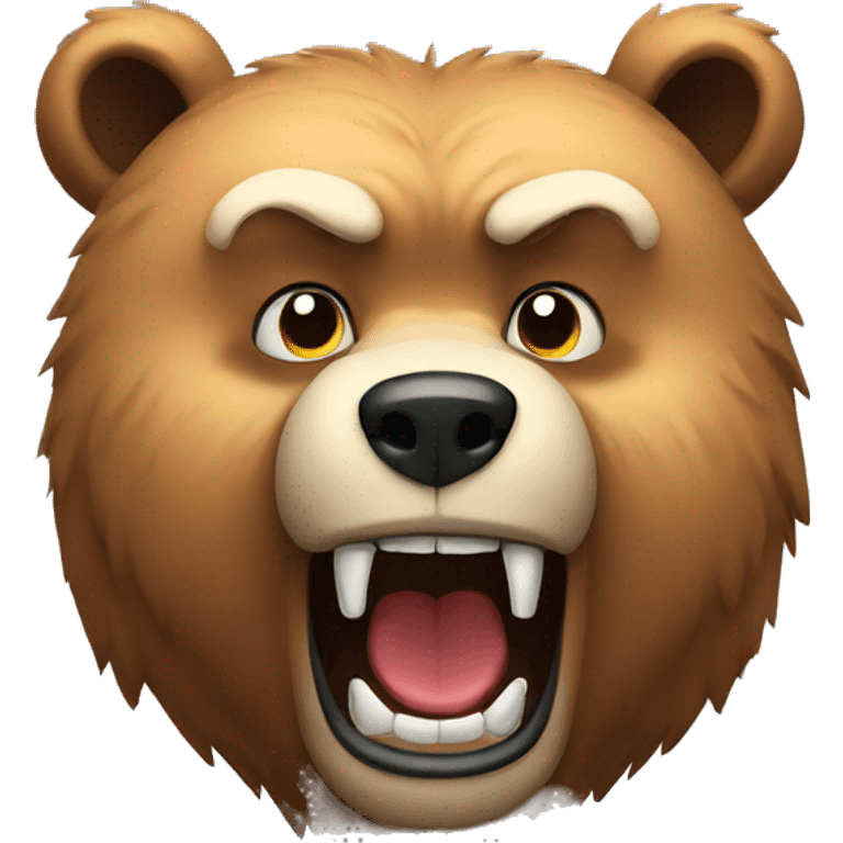 a bear in angry emoji