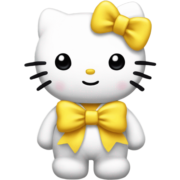 Hello Kitty wearing a yellow bow emoji