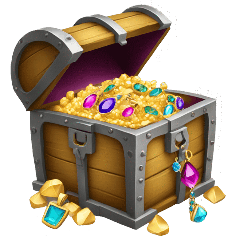 treasure chest with jewelry emoji