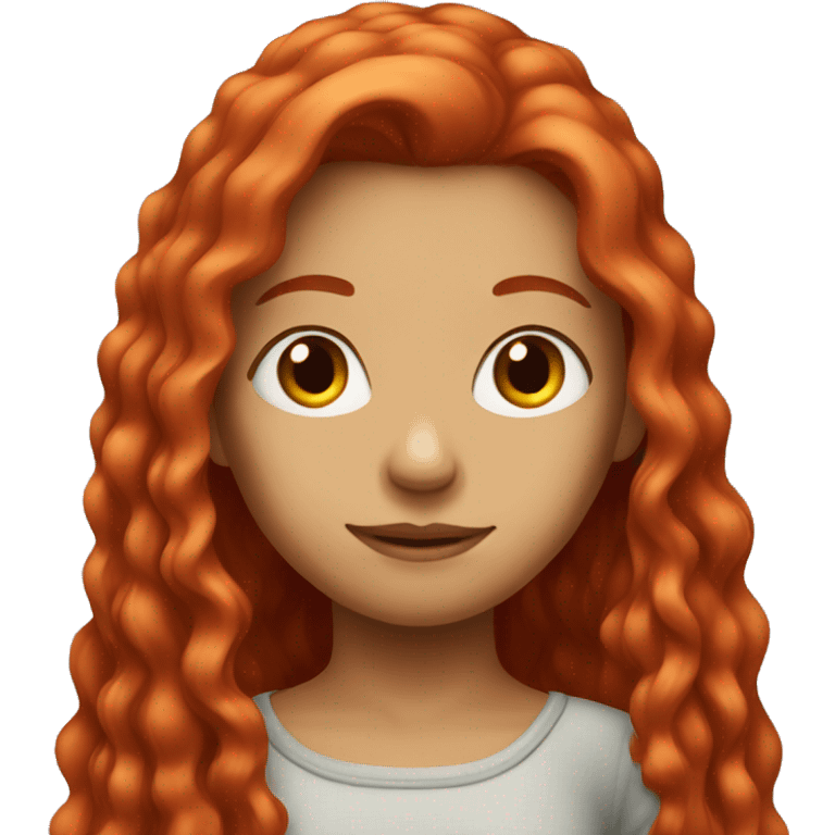 red long-haired girl emoji