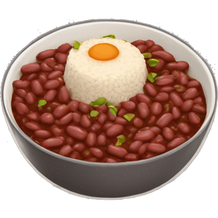 Red Beans and Rice with jerk Chicken emoji