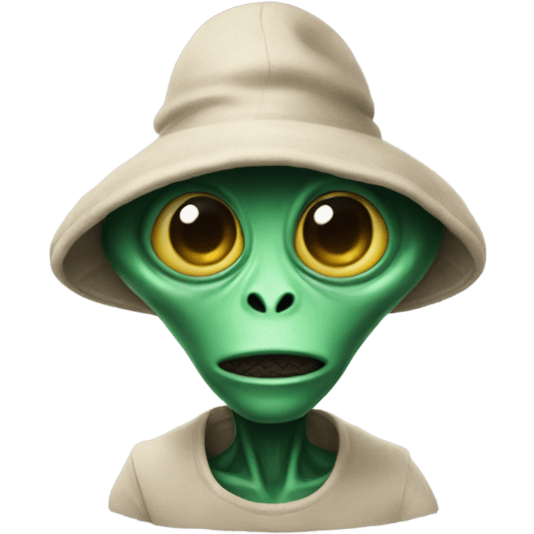 Alien with a hat emoji