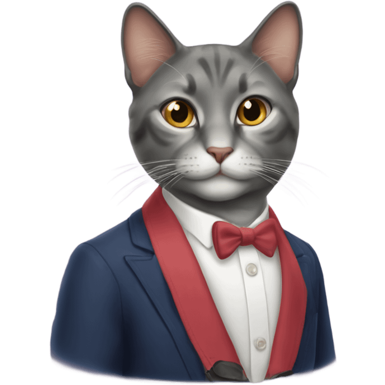 Preppy cat emoji