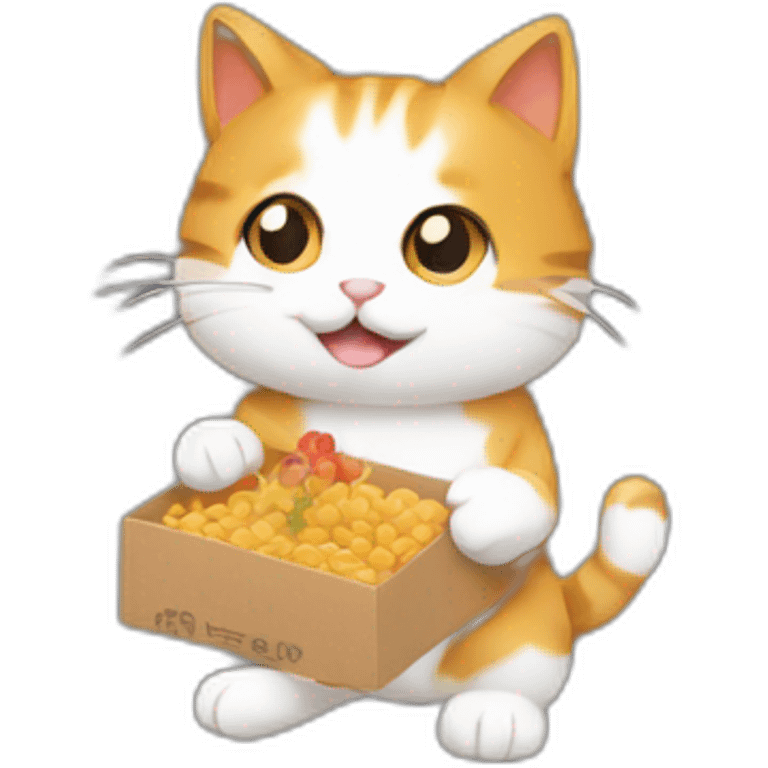 kitty eating box emoji