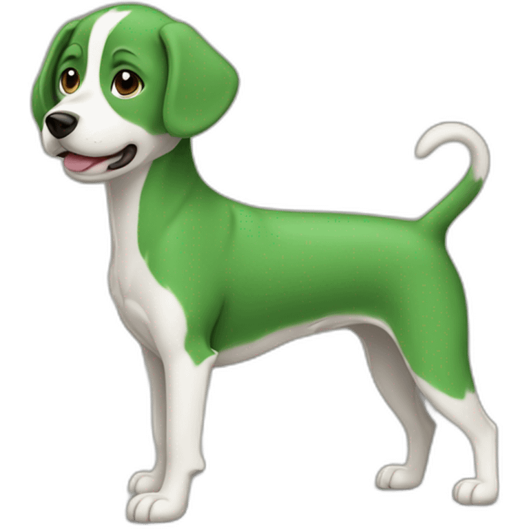 Chien vert emoji