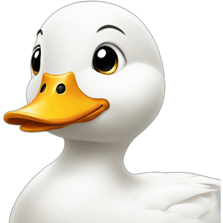 white-duck smiling emoji