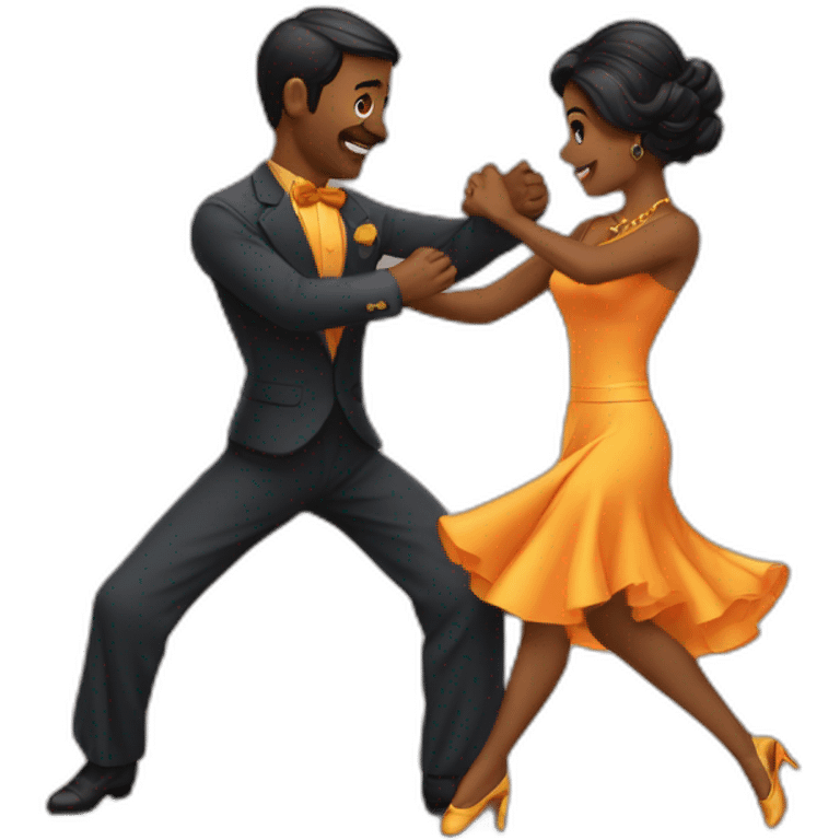 Pareja bailando tango emoji