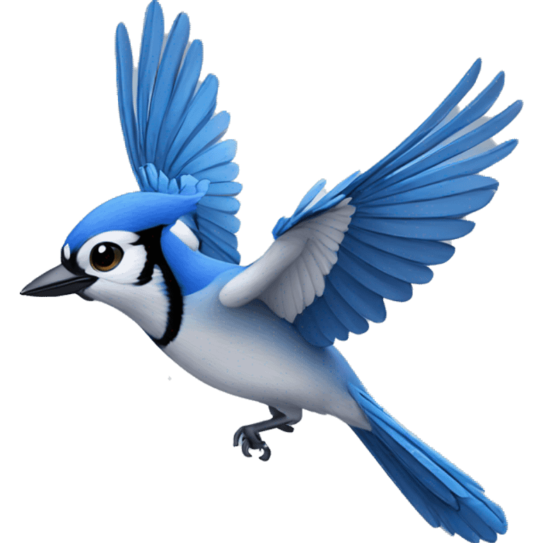 flying blue jay emoji