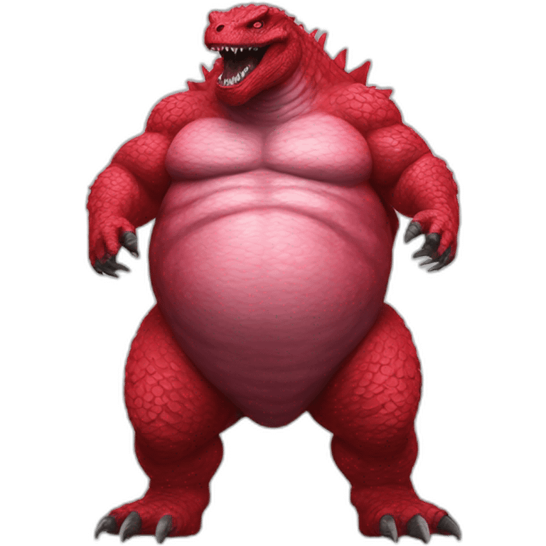 Godzilla obesity red emoji