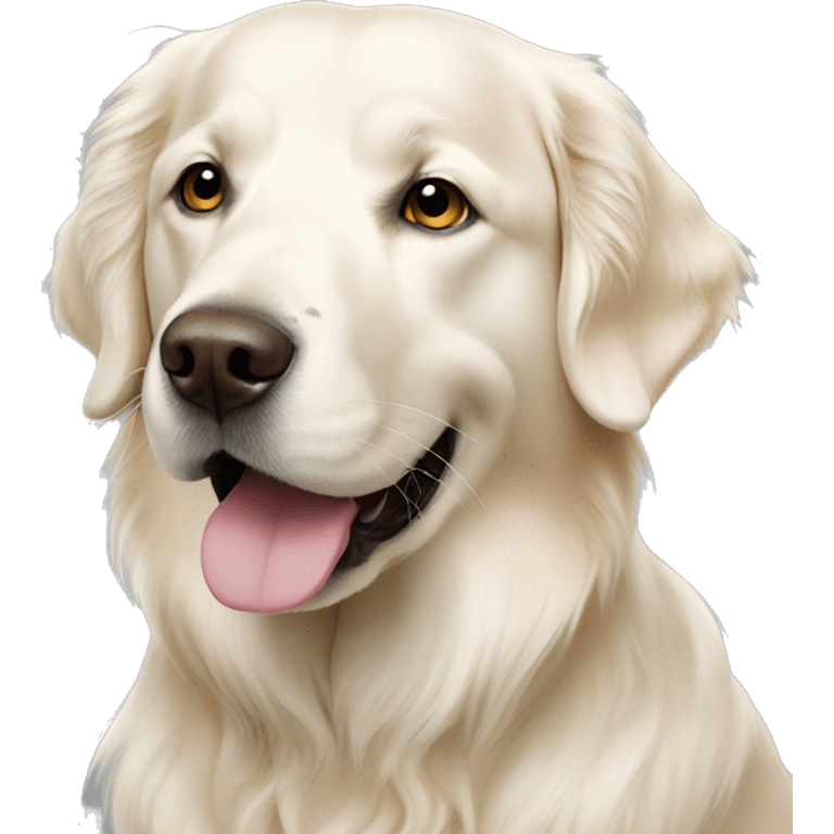 white english cream golden retriever emoji