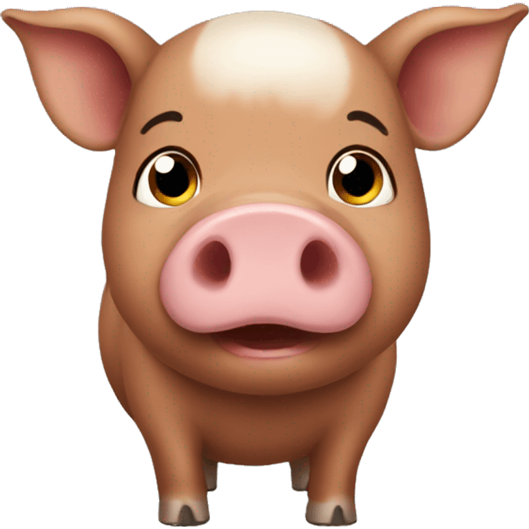 brown pig  emoji