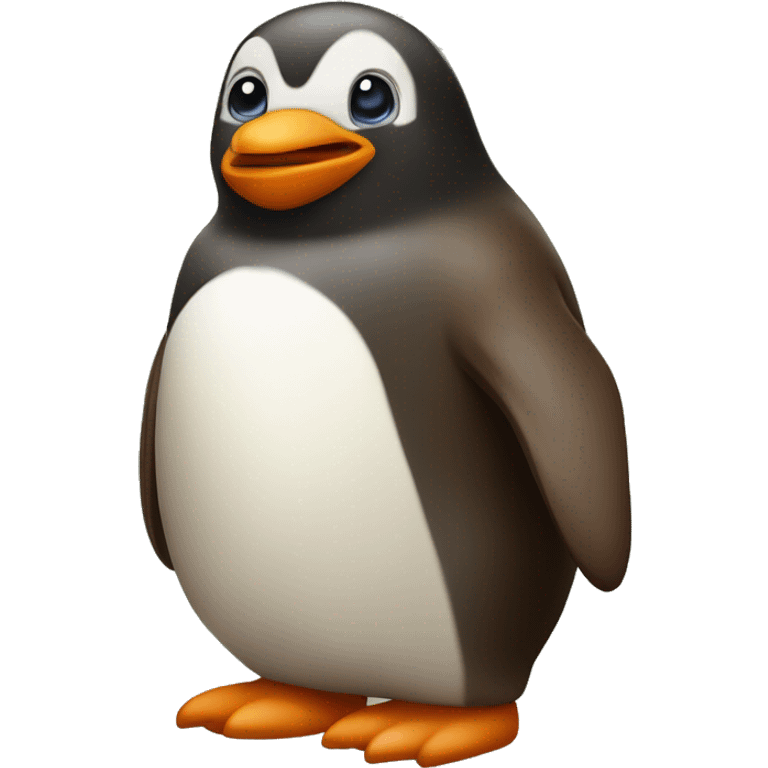 pesto the large fat brown furry baby penguin emoji