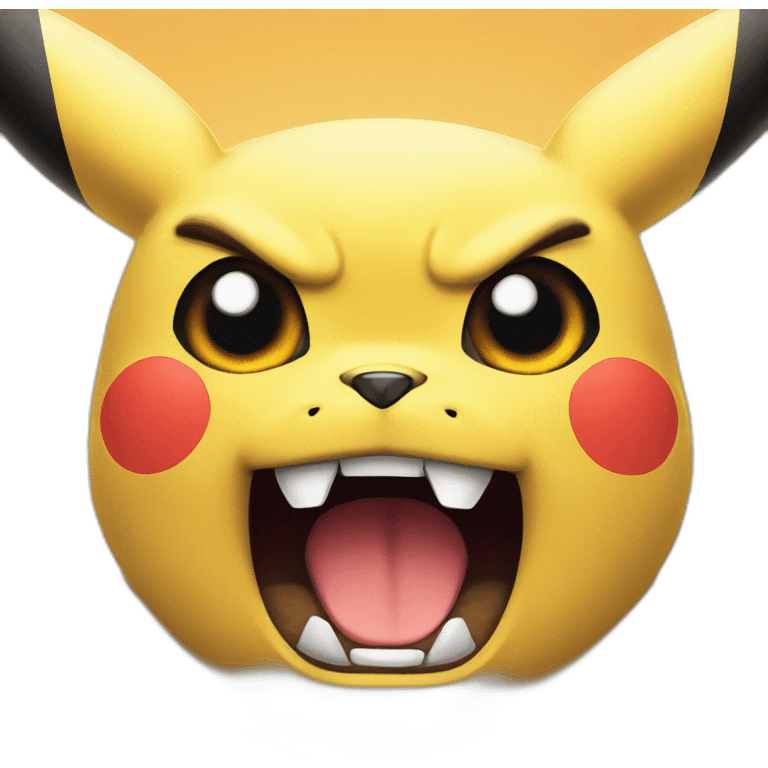 Pikachu Very angry emoji