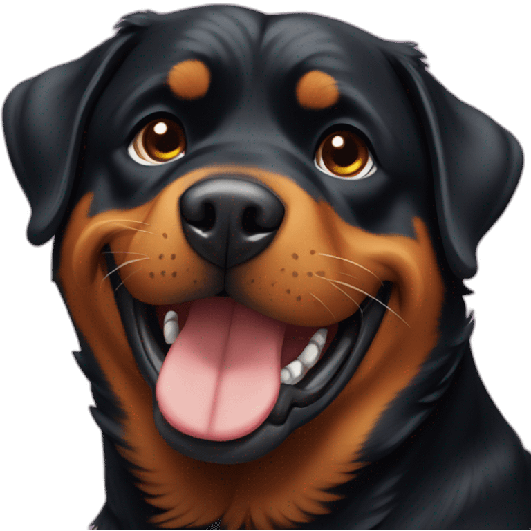 Rottweiler happy emoji