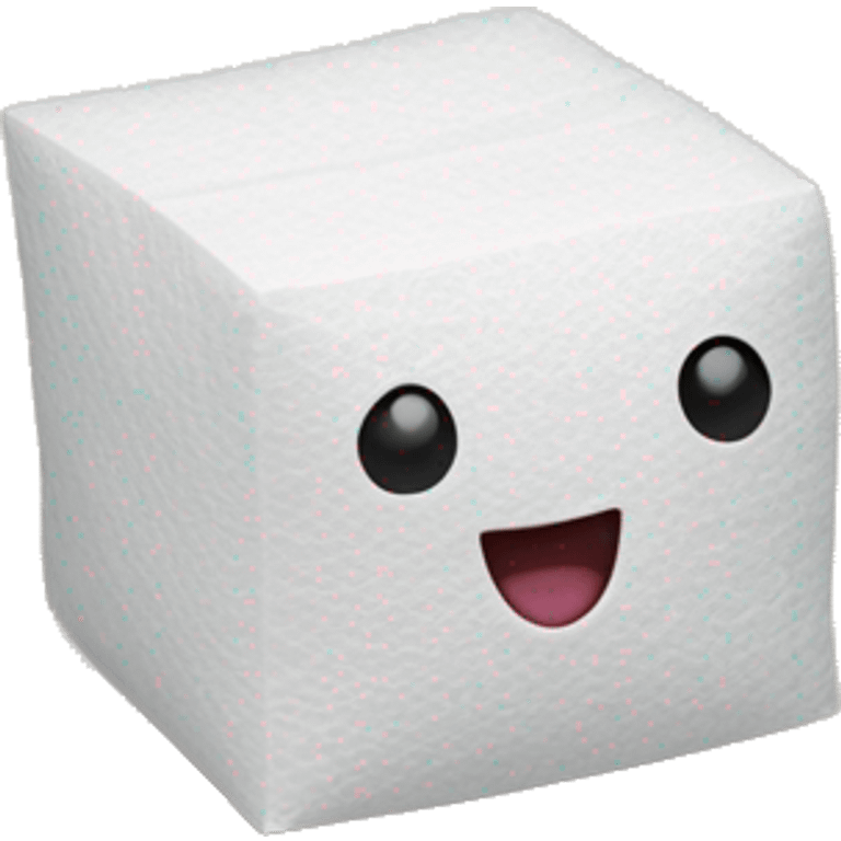 sugar cube on a tissue emoji