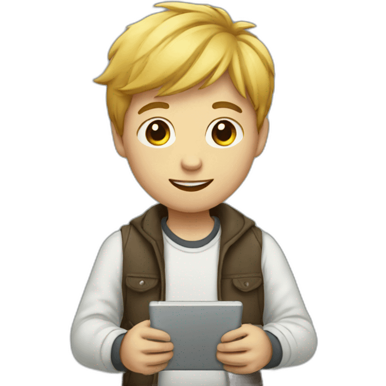 boy with tablet emoji