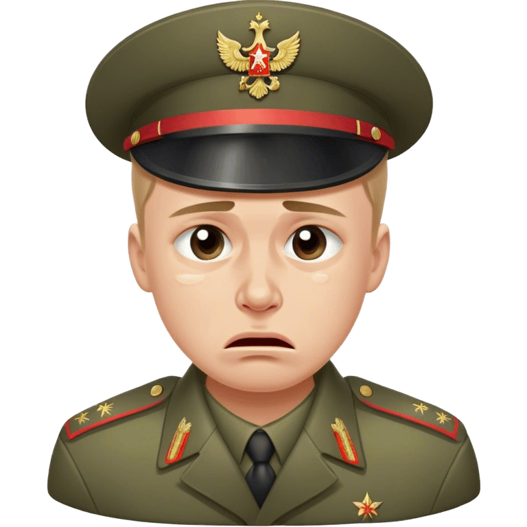 Crying russian soldie emoji