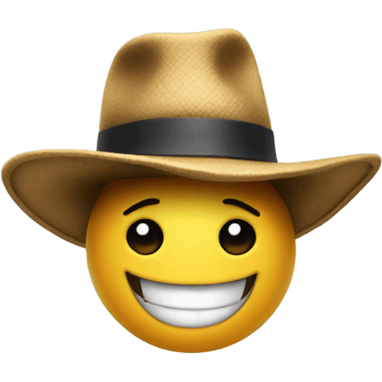 Smiley With too big hat emoji