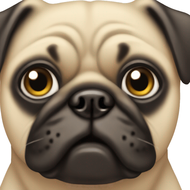 human body pug dog ​​head face emoji