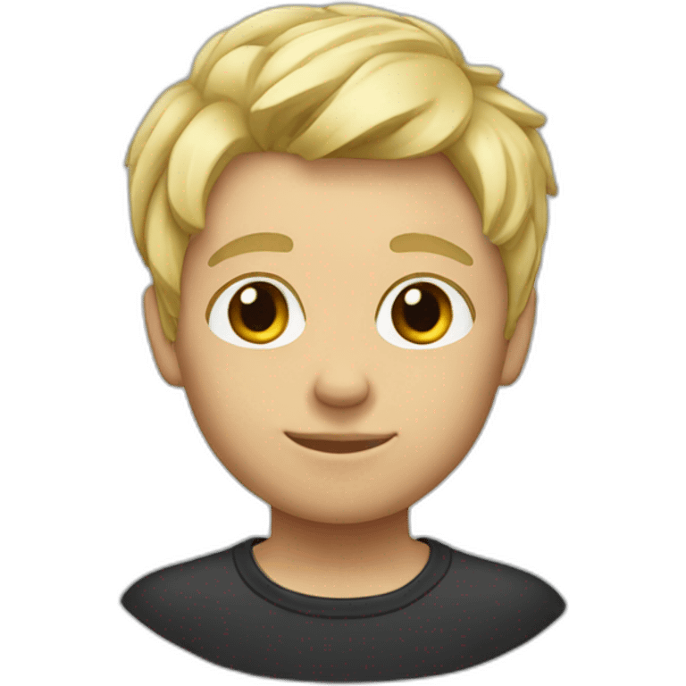 boy hair blond emoji