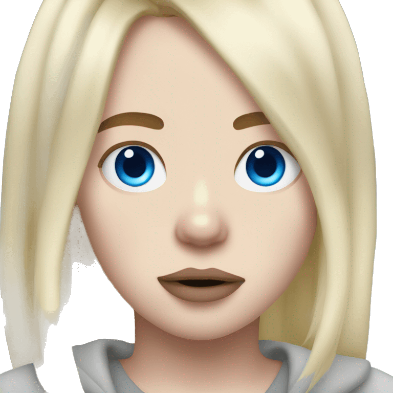 billie eilish blonde hair and blue eyes  emoji