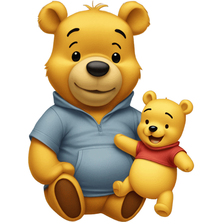 winnie the pooh and his bear plush emoji