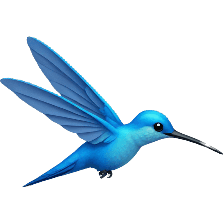 blue hummingbird emoji