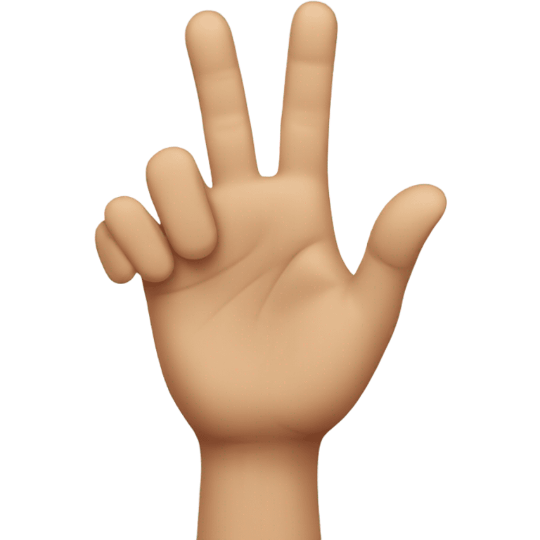 hand with 2 fingers up emoji