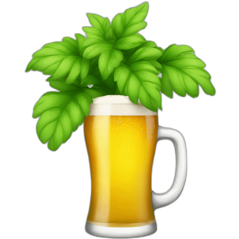 Plant with beer emoji