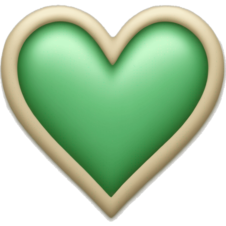 green beige heart emoji