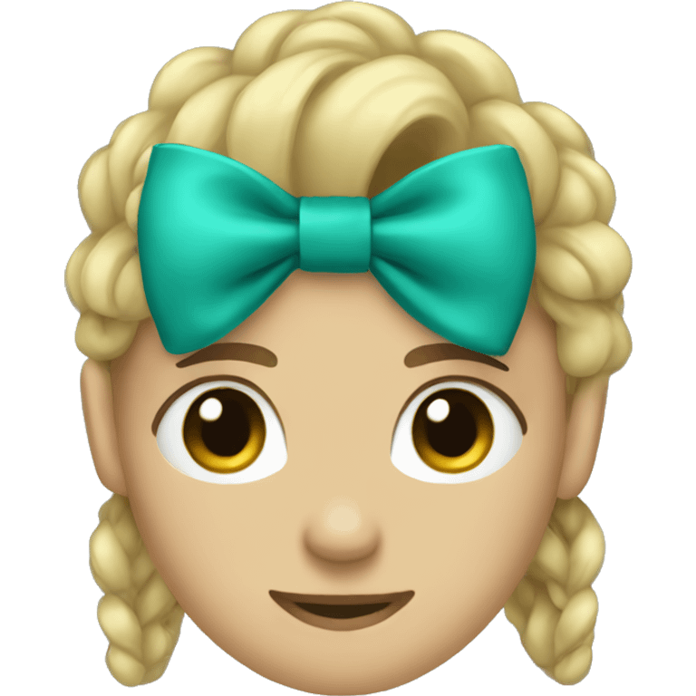 Teal bow emoji